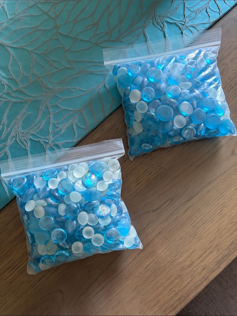 Blue and White Decorative Gemstones